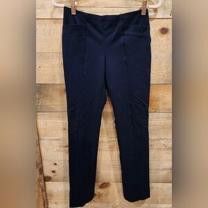 Anne Klein Navy Stretch Slim Leg Pants